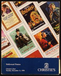 7j213 CHRISTIE'S HOLLYWOOD POSTERS auction catalog '90 many of the best images in full color!