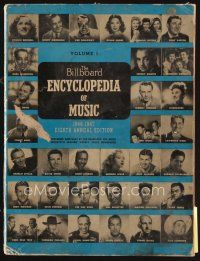 7j171 BILLBOARD ENCYCLOPEDIA OF MUSIC eighth annual edition softcover book '46 tons of cool ads!