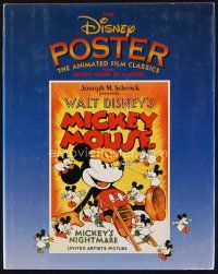 7j138 DISNEY POSTER first edition hardcover book '93 filled with wonderful cartoon images!