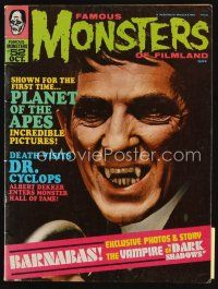 7j127 FAMOUS MONSTERS OF FILMLAND magazine Oct 1968 vampire Jonathan Frid from TV's Dark Shadows!