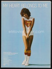 7j274 BARBRA STREISAND sheet music '77 My Heart Belongs to Me, great image with Superman shirt!