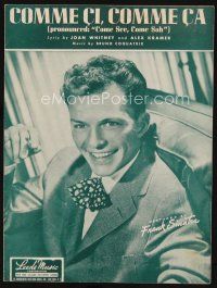 7j278 COMME CI, COMME CA sheet music '49 featured by Frank Sinatra, great young portrait!