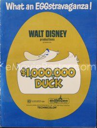 7j357 $1,000,000 DUCK pressbook '71 everyone quacks up at Disney's 24-karat layaway plan!