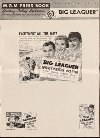 7j364 BIG LEAGUER pressbook '53 Edward G. Robinson, Vera-Ellen, Robert Aldrich directed, baseball!