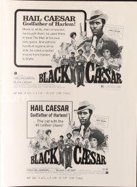 7j365 BLACK CAESAR pressbook '73 AIP blaxploitation, Fred Williamson is the Godfather of Harlem!