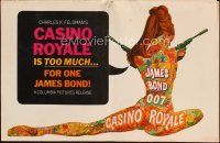 7j368 CASINO ROYALE pressbook '67 all-star James Bond spy spoof, sexy art by Robert McGinnis!