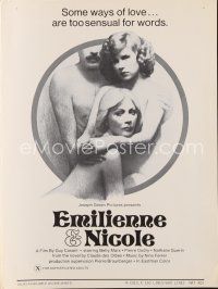 7j377 EMILIENNE & NICOLE pressbook '75 some ways of love are too sensual for words!