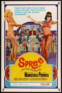 7r829 SPREE style C 1sh '67 sexy dancers Jayne Mansfield & Juliet Prowse in Las Vegas!