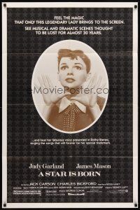 7r836 STAR IS BORN 1sh R83 great close up of Judy Garland, classic!