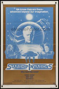 7r842 STARSHIP INVASIONS 1sh '77 wacky aliens who are advanced beyond our imagination!