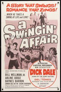 7r869 SWINGIN' AFFAIR 1sh '63 Bill Wellman, Jr, Arline Judge, boxing and rock & roll!