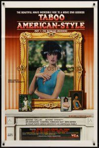 7r874 TABOO AMERICAN STYLE 1 THE RUTHLESS BEGINNING video/theatrical 1sh '85 sexy Raven, goddess!