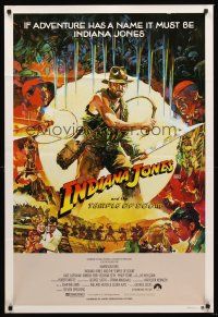 7s544 INDIANA JONES & THE TEMPLE OF DOOM Vaughan art style Aust 1sh '84 art of Ford & cast montage by Vaughn!