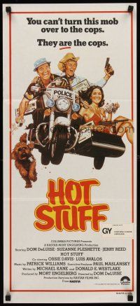 7s789 HOT STUFF Aust daybill '79 art of Dom DeLuise & sexy Suzanne Pleshette by Robert Tanenbaum!