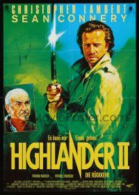 7s179 HIGHLANDER 2 German '91 Kiefer art of immortals Christopher Lambert & Sean Connery!