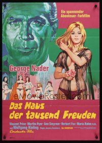 7s182 HOUSE OF 1000 DOLLS German '67 Vincent Price, Martha Hyer, traffic in human flesh!