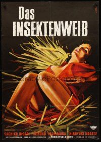 7s191 INSECT WOMAN German '64 Hans Braun artwork of sexy woman in red dress!