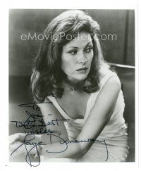 7t602 FAYE DUNAWAY signed 8x10 REPRO still '80s seated close up of the sexy actress!