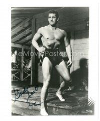 7t617 GORDON SCOTT signed 8x10 REPRO still '80s full-length in loin cloth as Tarzan!