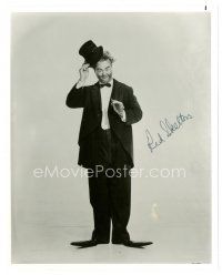 7t765 RED SKELTON signed 8x10 REPRO still '80s fulll-length in his clown-like attire!