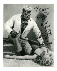 7t772 ROBERT CLARKE signed 8x10 REPRO still '90s as The Hideous Sun Demon with sexy blonde!