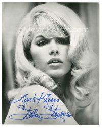 7t795 STELLA STEVENS signed 8x10 REPRO still '80s head & shoulders close up with come hither look!