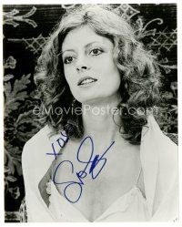 7t801 SUSAN SARANDON signed 8x10 REPRO still '80s head & shoulders portrait of the sexy actress!