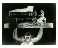 7t807 TERRY MOORE signed 8x10 REPRO still '80s incredible image at piano held by Mighty Joe Young!