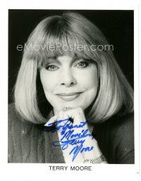 7t809 TERRY MOORE signed 8x10 REPRO still '90s head & shoulders portrait still pretty after decades!