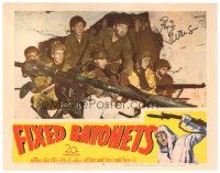 7t110 FIXED BAYONETS signed LC #6 '51 by Gene Evans, who's in a very tense situation!