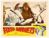 7t111 FIXED BAYONETS signed LC #8 '51 by John Pickard, who had a minor role in this Sam Fuller movie