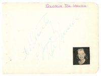 7t497 GLORIA DEHAVEN signed 4.5x6 album page '40s can be framed & displayed with a repro!