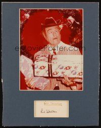 7t229 RED SKELTON matted signature + REPRO '40s the great comedian holding Christmas presents!