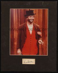 7t228 RED SKELTON matted signature + color REPRO '50s fulll-length in his clown-like attire!