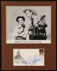 7t230 REX ALLEN matted signature + REPRO + handwritten letter '68 the singing cowboy with Estelita!