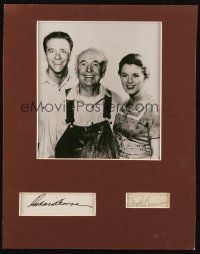 7t231 RICHARD CRENNA/WALTER BRENNAN matted signatures + REPRO '60s the actors from The Real McCoys