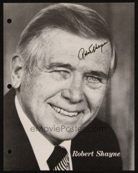 7t142 ROBERT SHAYNE 2-sided signed publicity photo '70s head & shoulders smiling portrait!