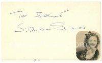 7t488 SIMONE SIMON signed 3x5 index card '40s can be framed with a repro still!