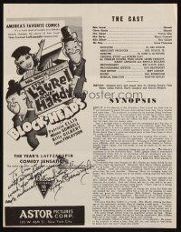 7t193 ROY SEAWRIGHT signed trade ad '70s he did special effects for Laurel & Hardy's Block-Heads!