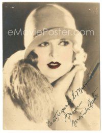 7t415 GERTRUDE ASTOR signed deluxe 6.5x8.5 still '20s head & shoulders portrait wearing cool hat!