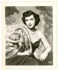 7t381 RISE STEVENS signed 8x10 still '51 the Metropolitan Opera star in low-cut dress & fur!