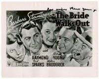 7t384 ROBERT YOUNG signed 8x10 still '36 great artwork still from The Bride Walks Out!