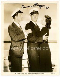 7t386 ROBERT YOUNG signed 8x10 still '38 with Ruth Hussey & Lew Ayres from Rich Man Poor Girl!