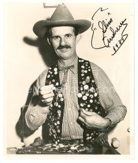 7t391 SLIM ANDREWS signed 8x9.75 still '40s wacky image sewing lots of buttons on his vest!