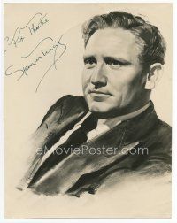 7t392 SPENCER TRACY signed deluxe 8.5x11 still '50s great head & shoulders intense portrait!