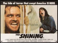 7z435 SHINING British quad '80 Stephen King & Stanley Kubrick masterpiece, crazy Jack Nicholson!