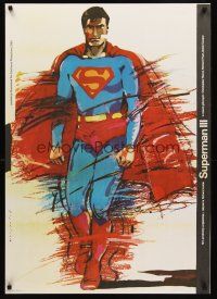 7z171 SUPERMAN III Polish 27x38 '85 best different art of Christopher Reeve by Marjzatek!