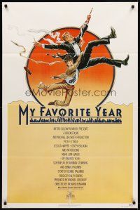 8c475 MY FAVORITE YEAR 1sh '82 art of Peter O'Toole & Mark Linn-Baker by John Alvin!