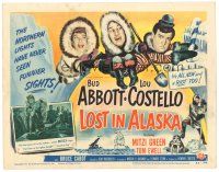 8f229 LOST IN ALASKA TC '52 art of Bud Abbott & Lou Costello with Mitzi Green on ice!