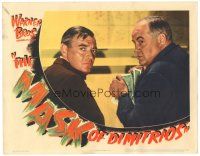 8f655 MASK OF DIMITRIOS LC '44 best c/u of Sydney Greenstreet & Peter Lorre looking over shoulder!